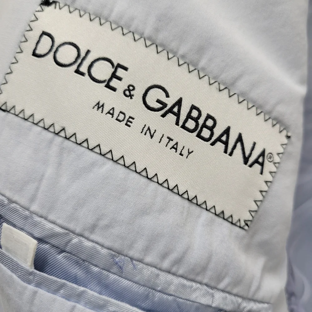 Dolce & Gabbana Powder Blue 3-Button Side Vent Men's Blazer Side Size 48R (38US)